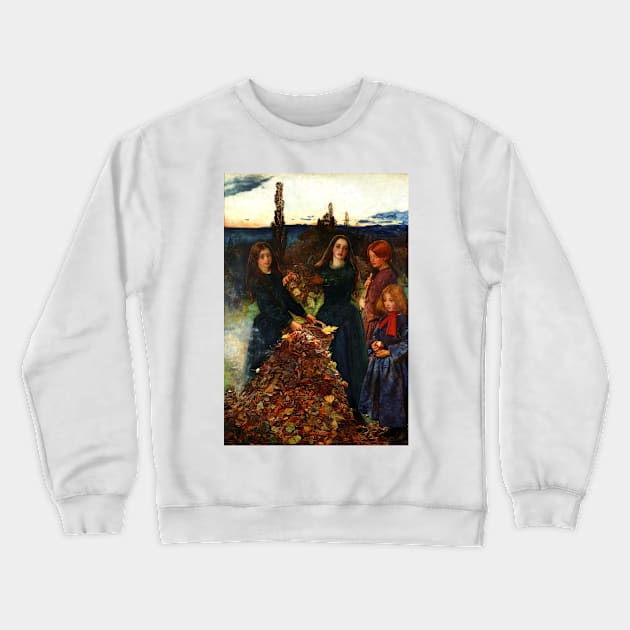 Autumn Leaves - John Everett Millais Crewneck Sweatshirt by forgottenbeauty